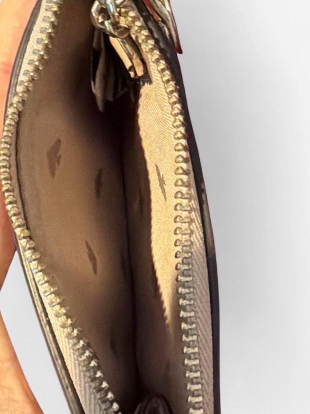 kate spade Two-Tone Cream and Light tan Pebbled Leather Wristlet - Picture 5 of 8